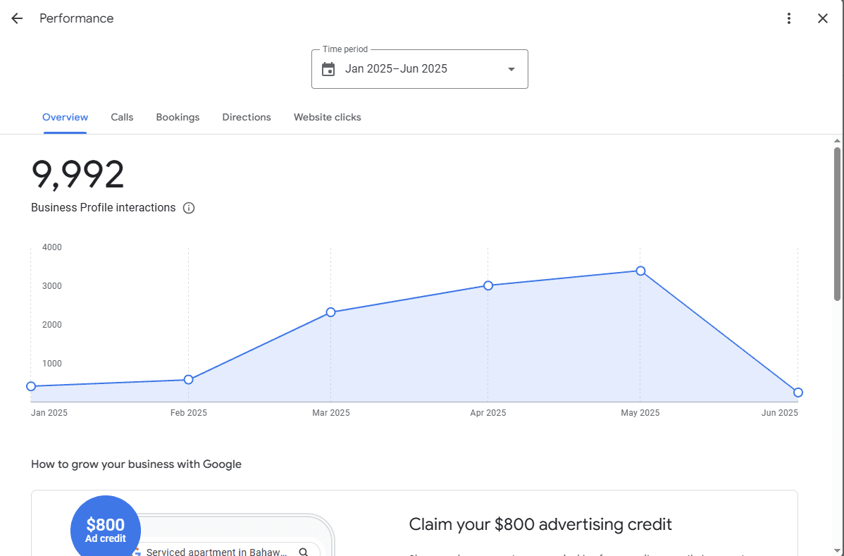 Local SEO Success dashboard